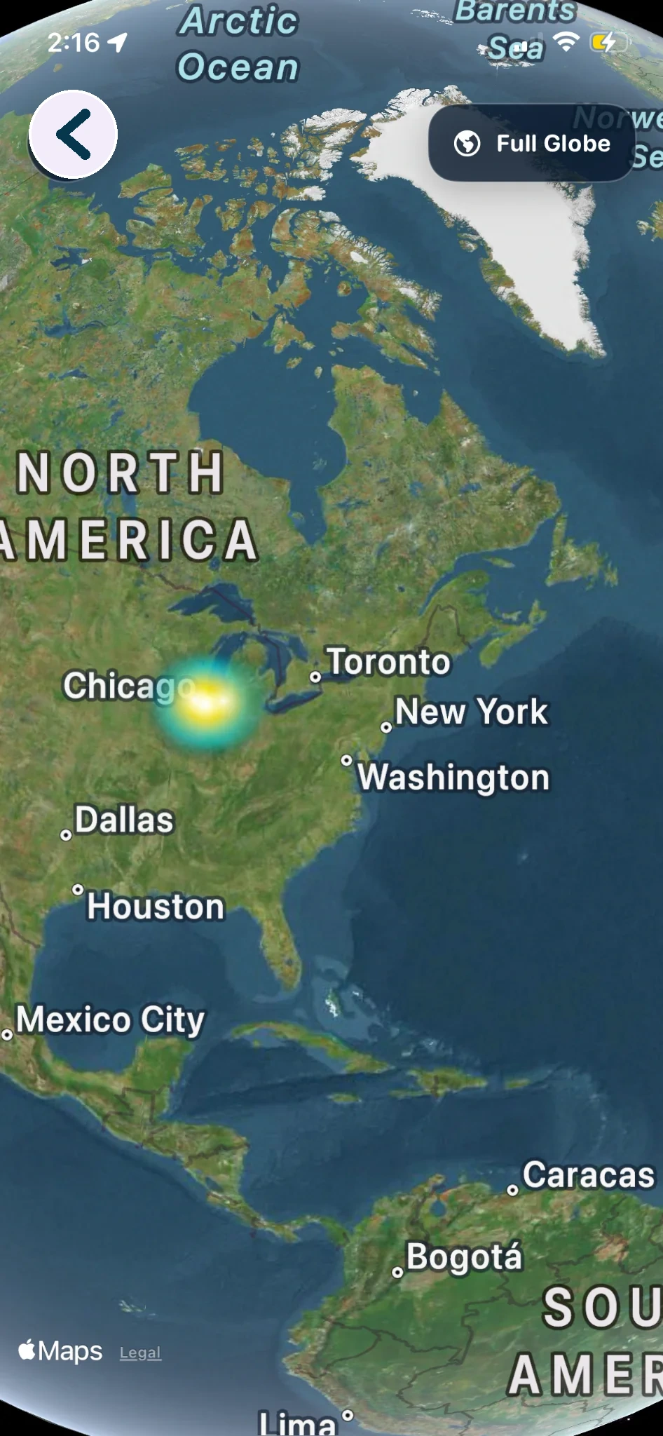 Interactive globe showing community rainbow locations